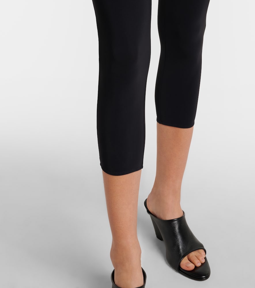  Nensi Dojaka Nensi Dojaka Cropped Tulle-trimmed Leggings 