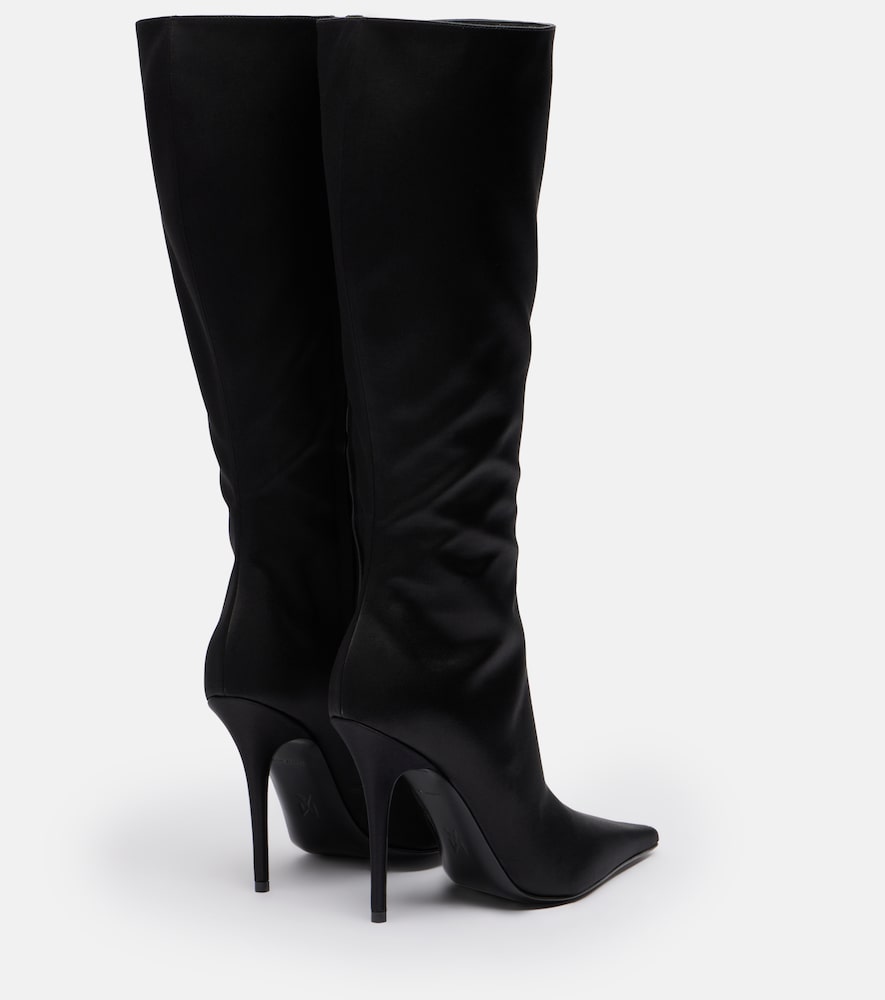  Amina Muaddi Amina Muaddi Stiefel Barbara Aus Satin 