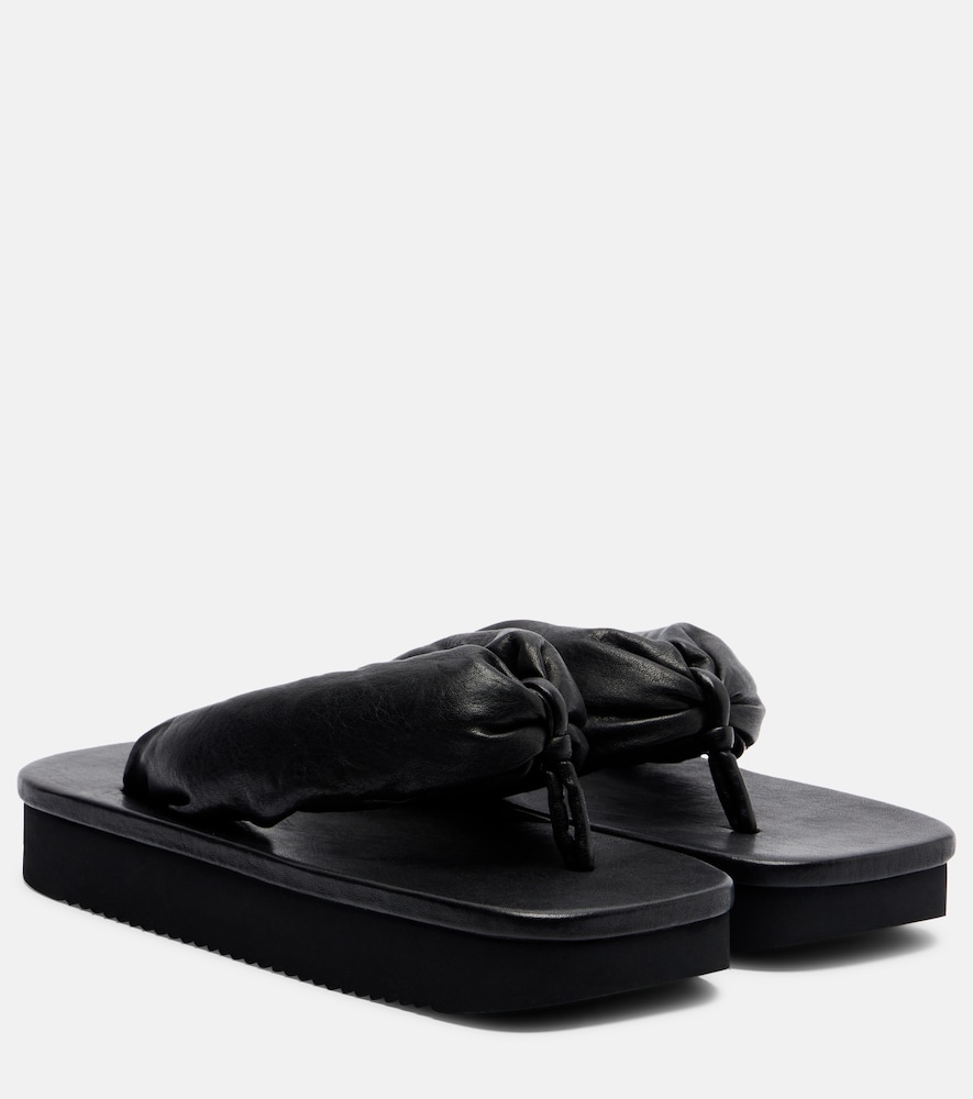 Rick Owens Rick Owens Leather platform thong sandals　Rick Owens レザー プラットフォーム トング サンダル