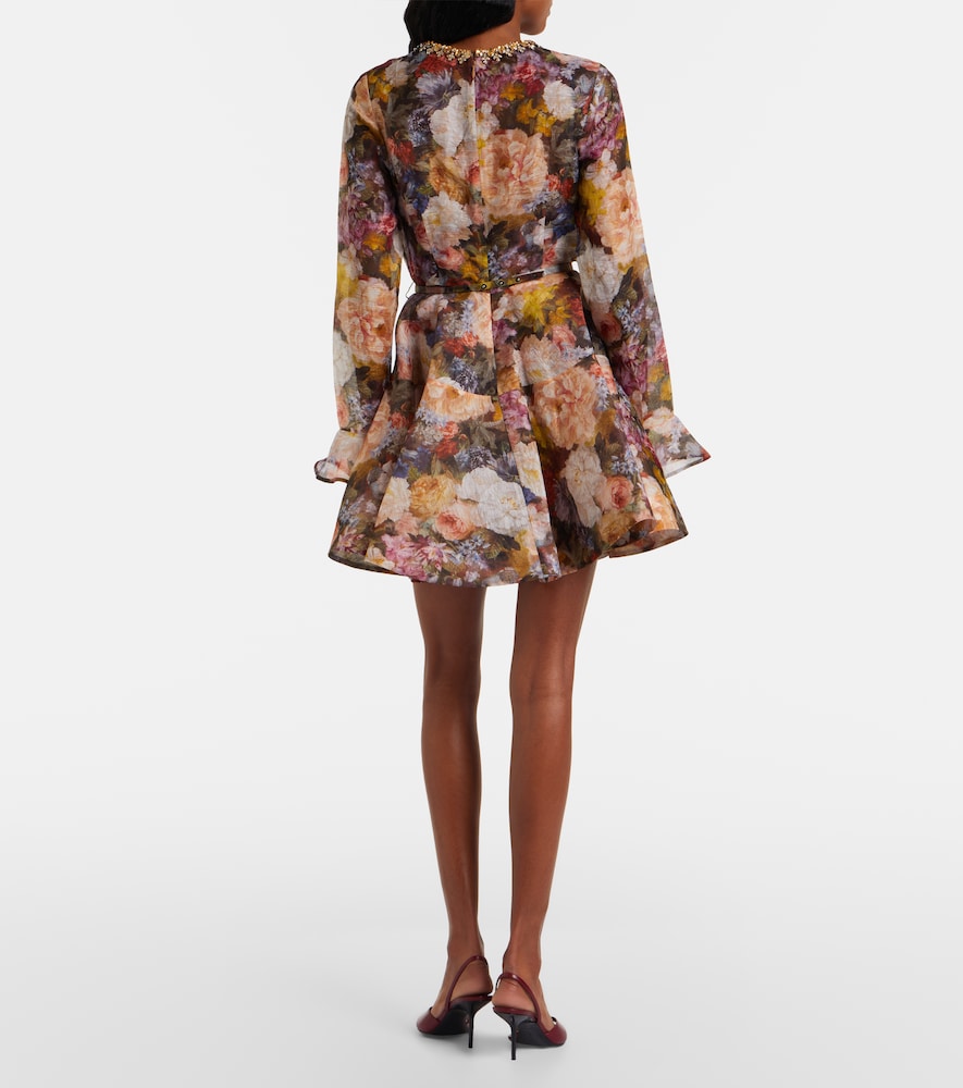  Zimmermann Zimmermann Alchemy Peplum Linen And Silk Minidress 