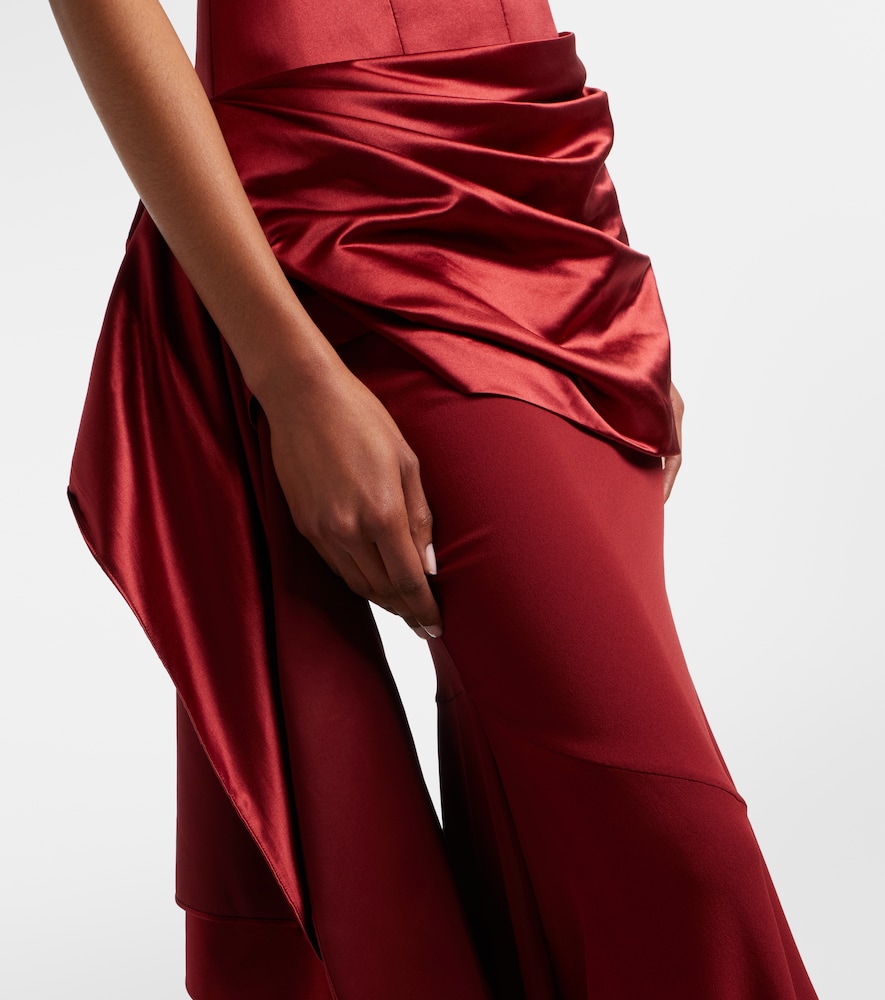  Alex Perry Alex Perry Draped Silk Corset Gown 