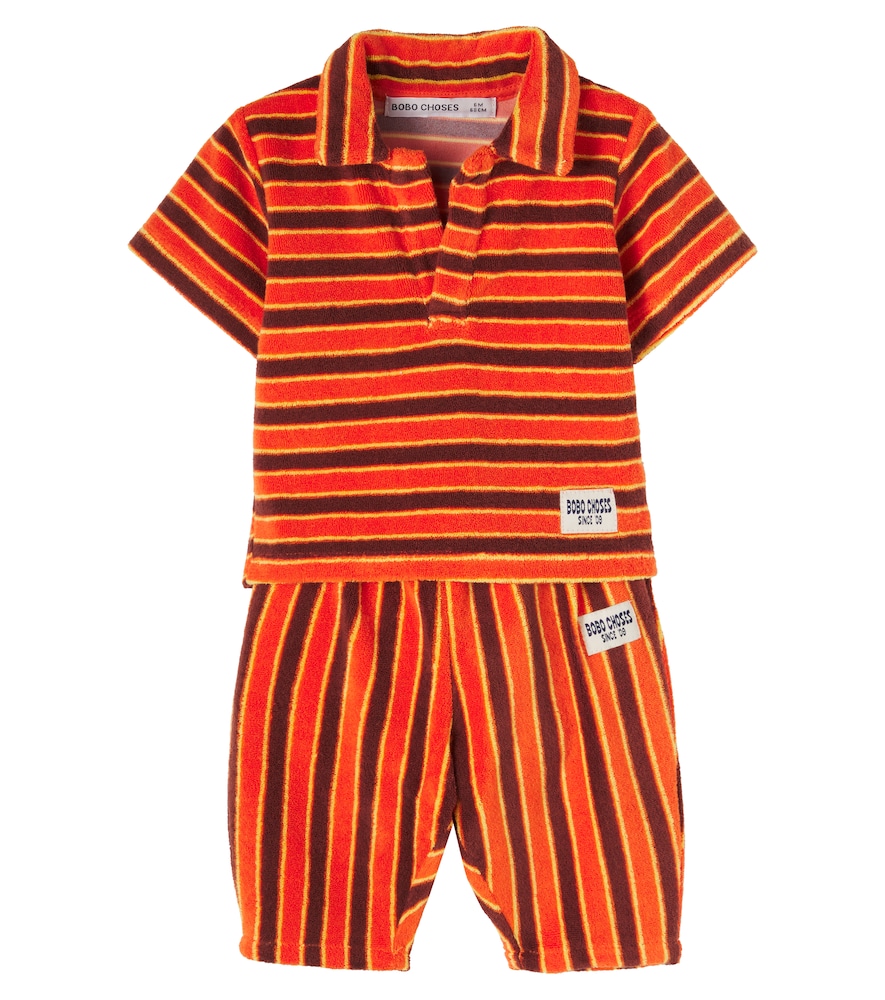 Baby Set Striped Brick aus Polohemd und Hose