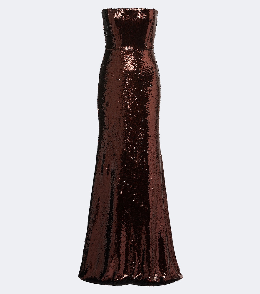 Robe Bustier mit Pailletten