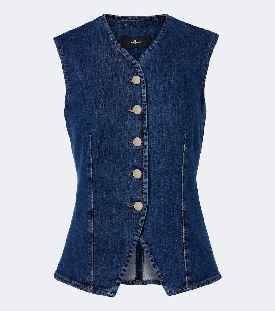 7 For All Mankind Donna Gilet Di Jeans Lady Blu It Taglia 42- Mytheresa