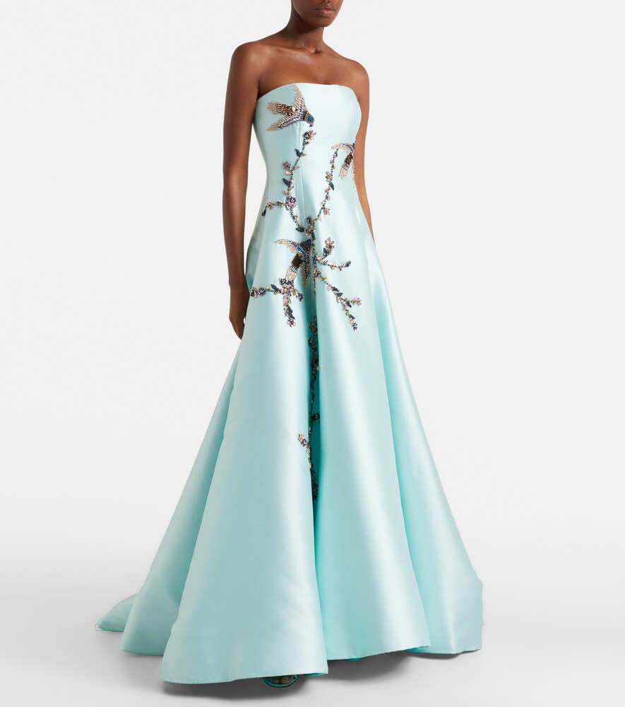 Costarellos Mavia embellished bustier gown