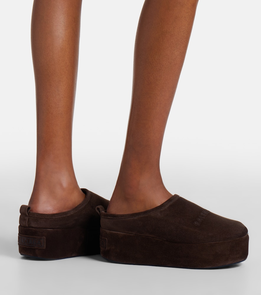Balenciaga Alaska suede platform mules