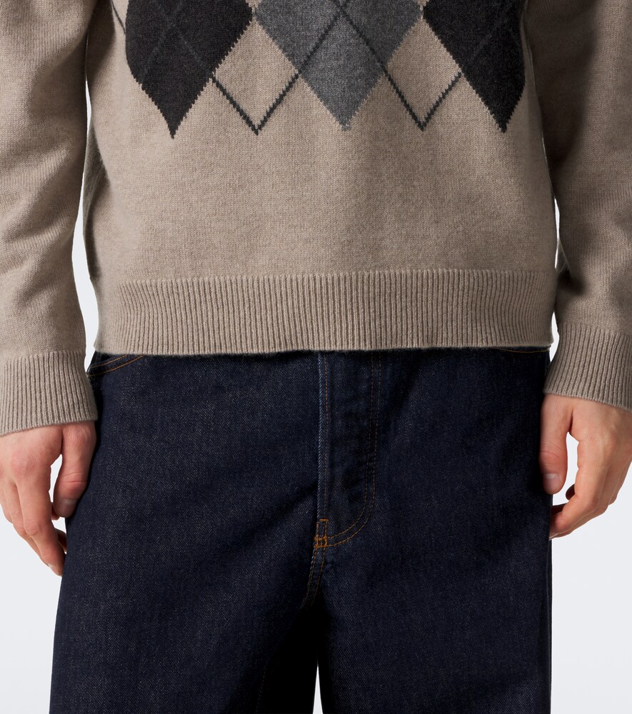 Mr Hambley Argyle Cashmere Sweater