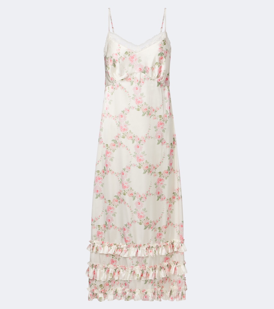 Slipkleid aus Satin mit Spitze