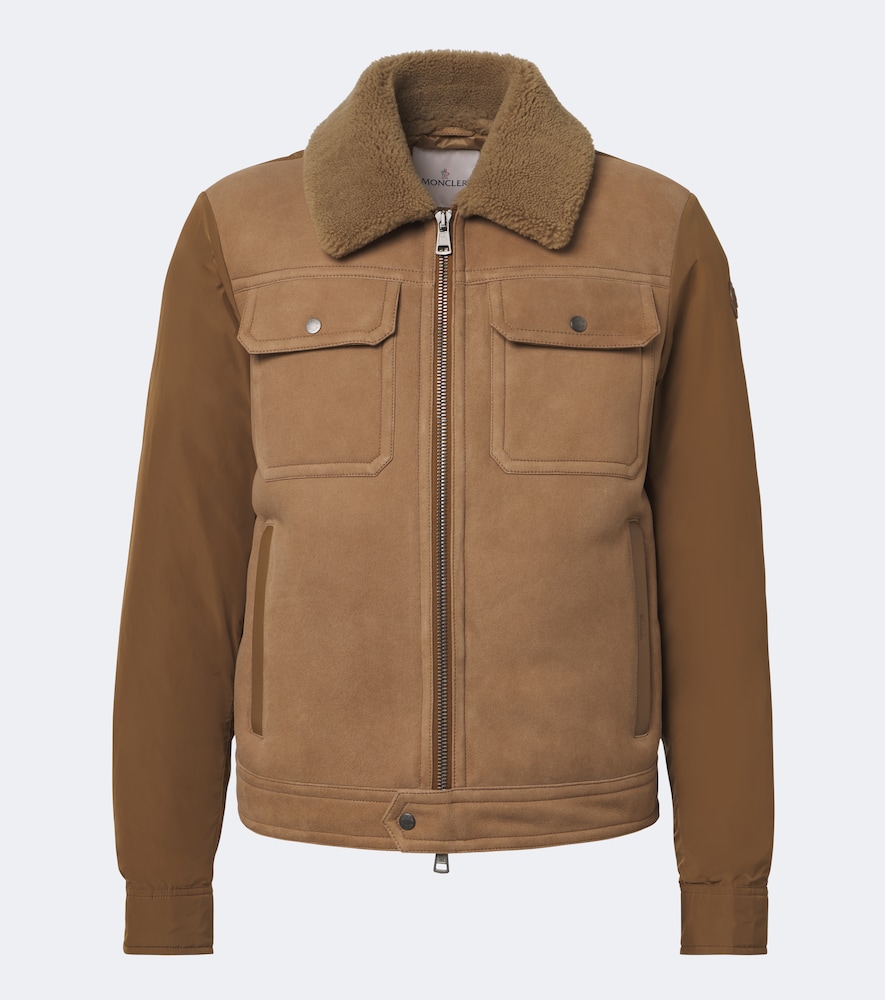 Moncler Veste doudoune en daim et shearling 3750 €
