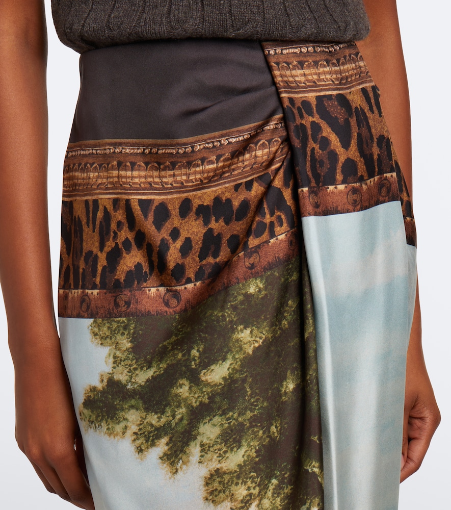 Collection Debbie Printed Silk Twill Midi