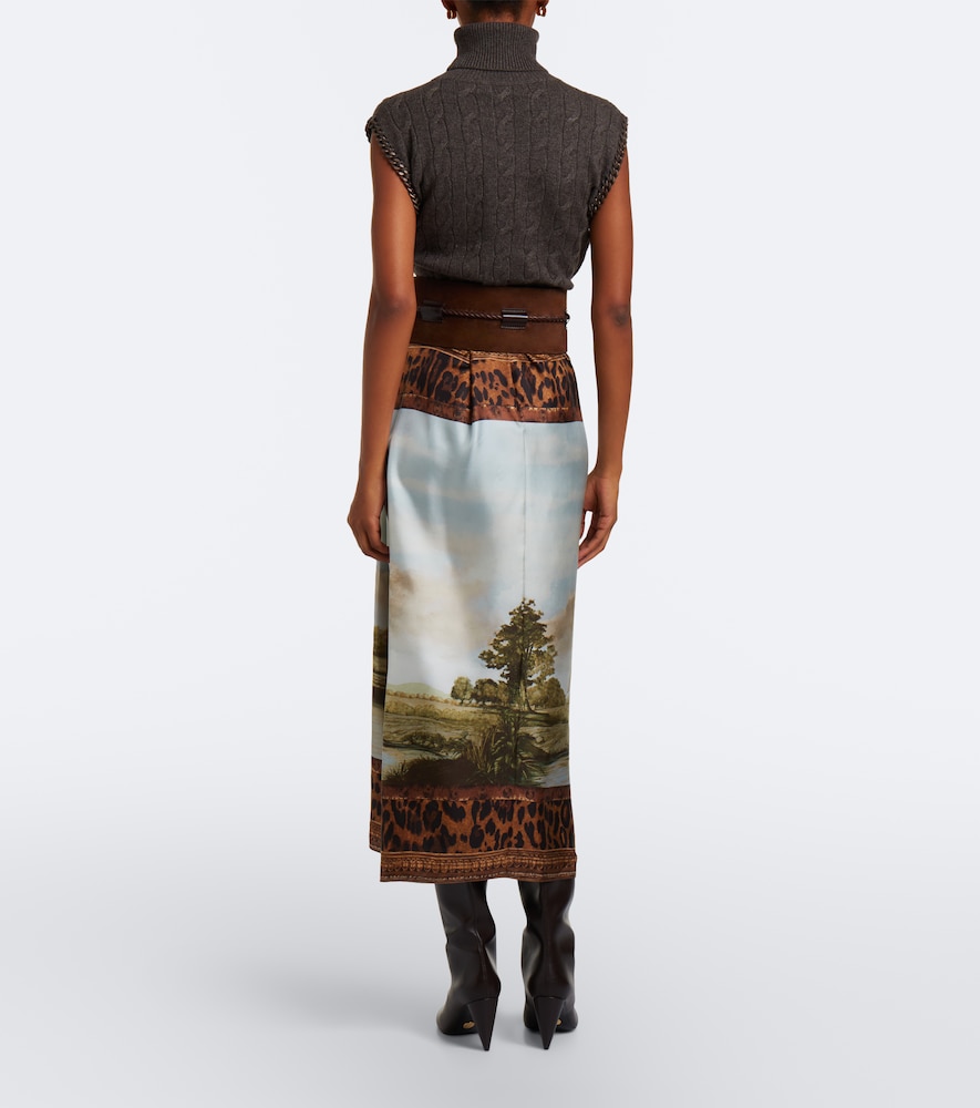 Collection Debbie Printed Silk Twill Midi