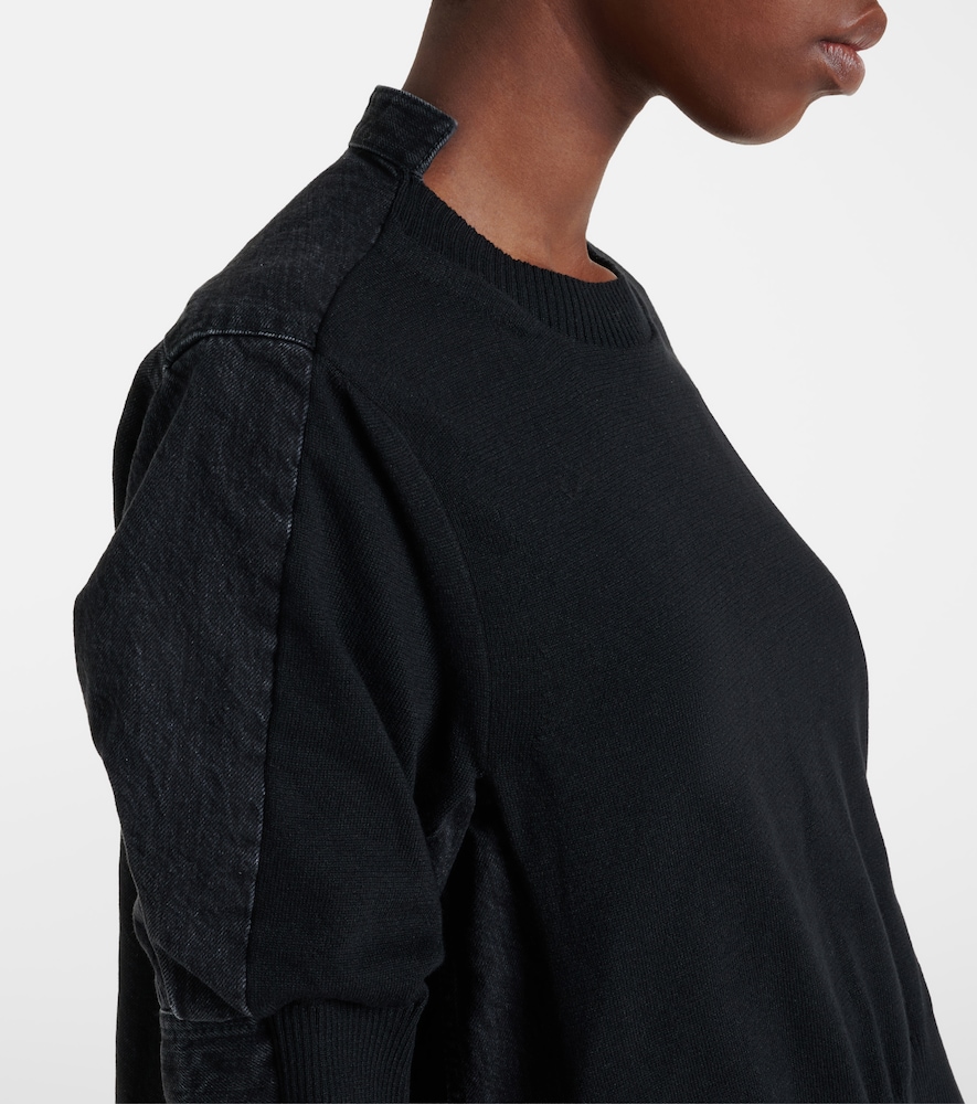 Layered Cotton-Blend Sweater