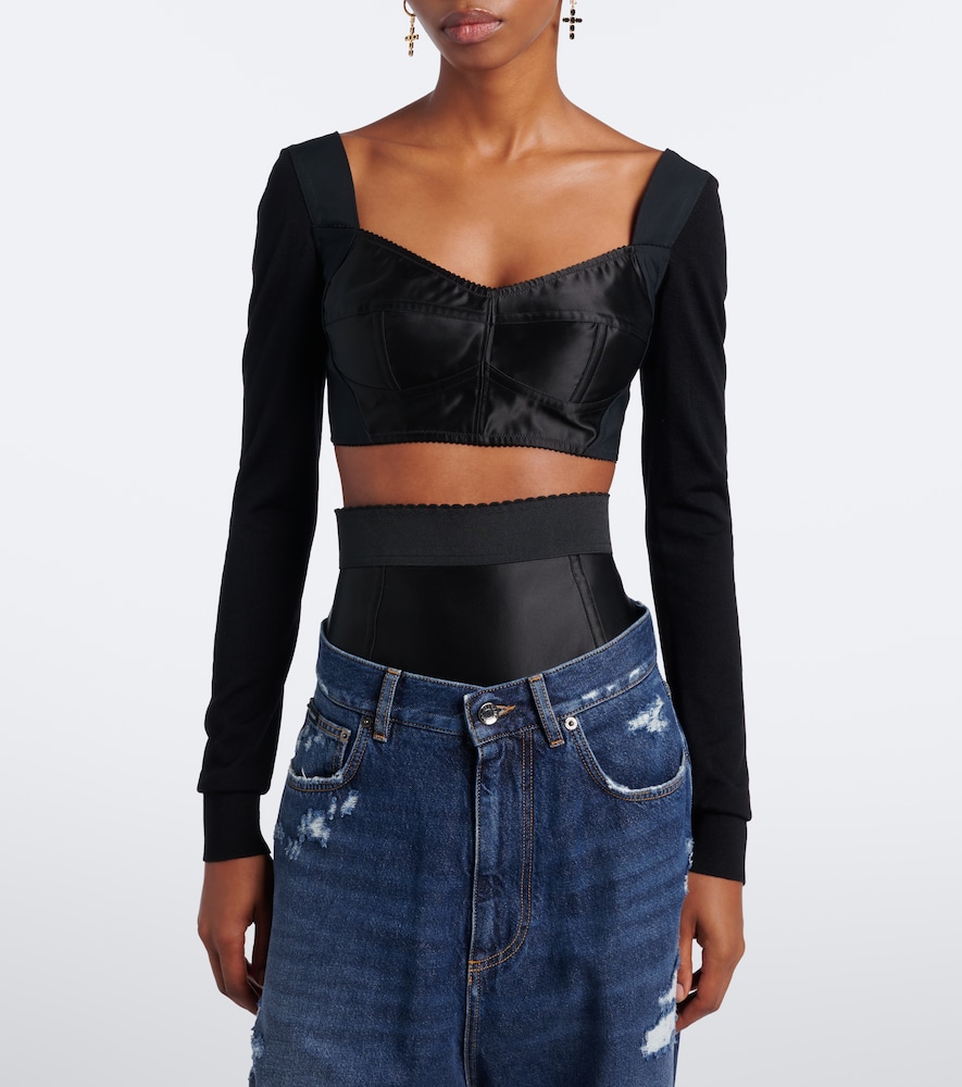 Dolce&Gabbana Satin Crop Top