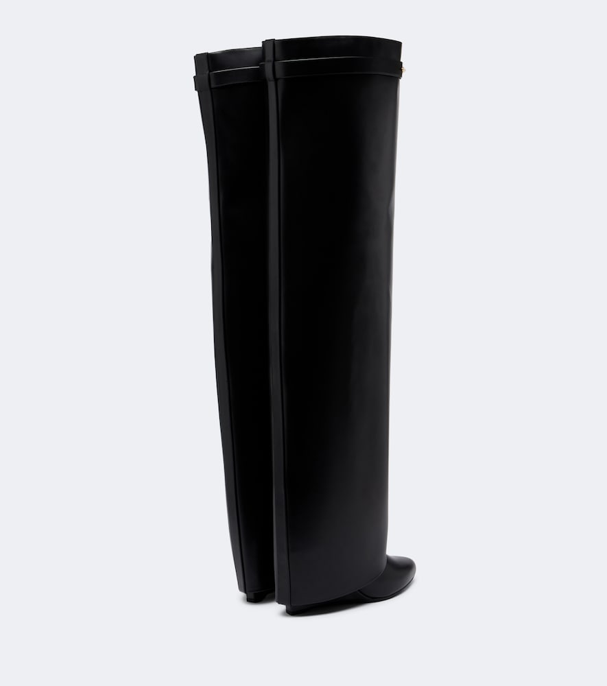 Shark Pinch Leather Over-The-Knee Boots