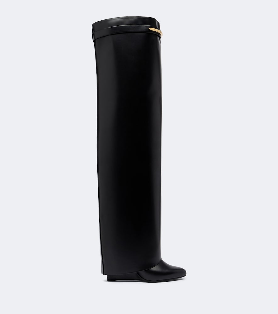 Shark Pinch Leather Over-The-Knee Boots