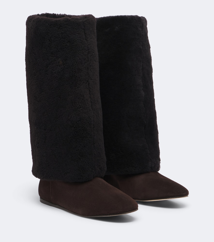 Shearling And Knee-High Boots