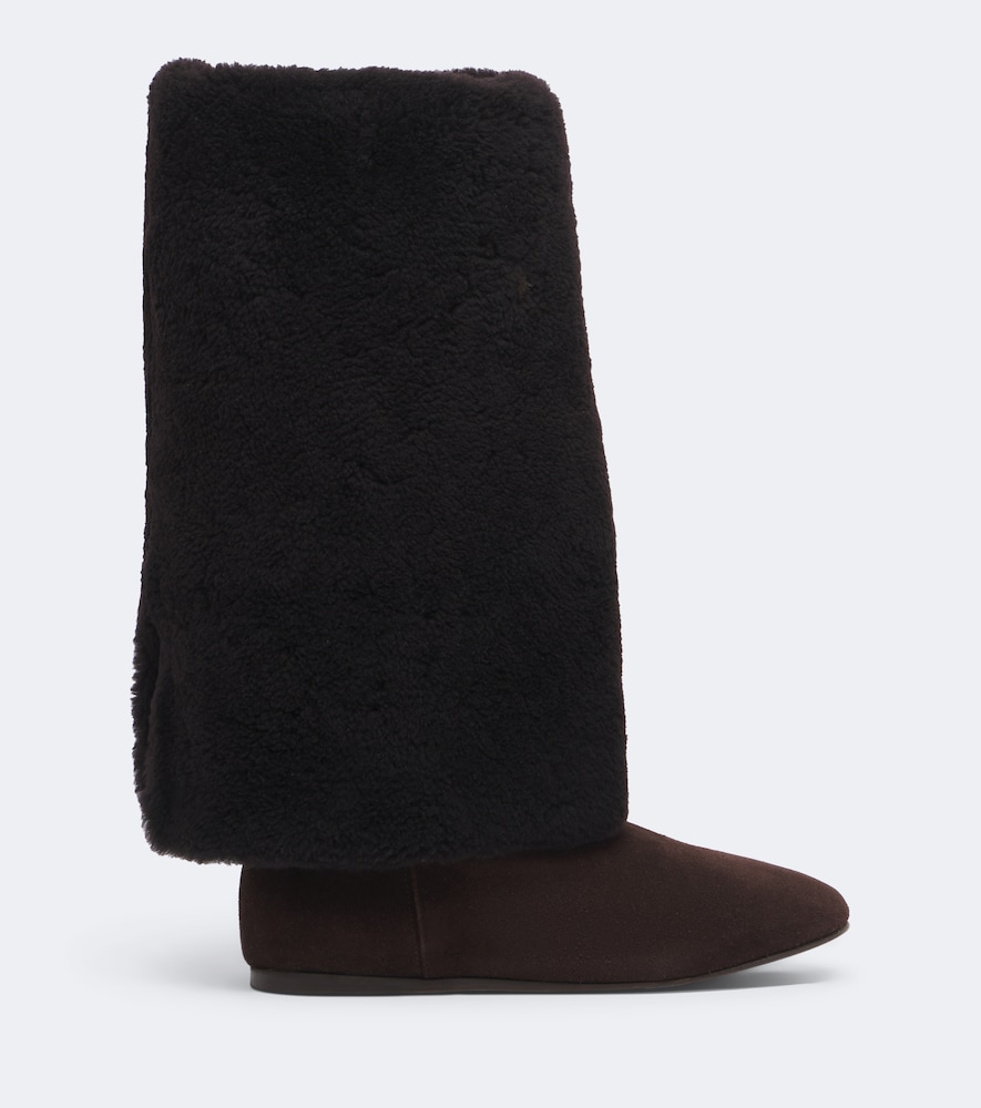 Shearling And Knee-High Boots
