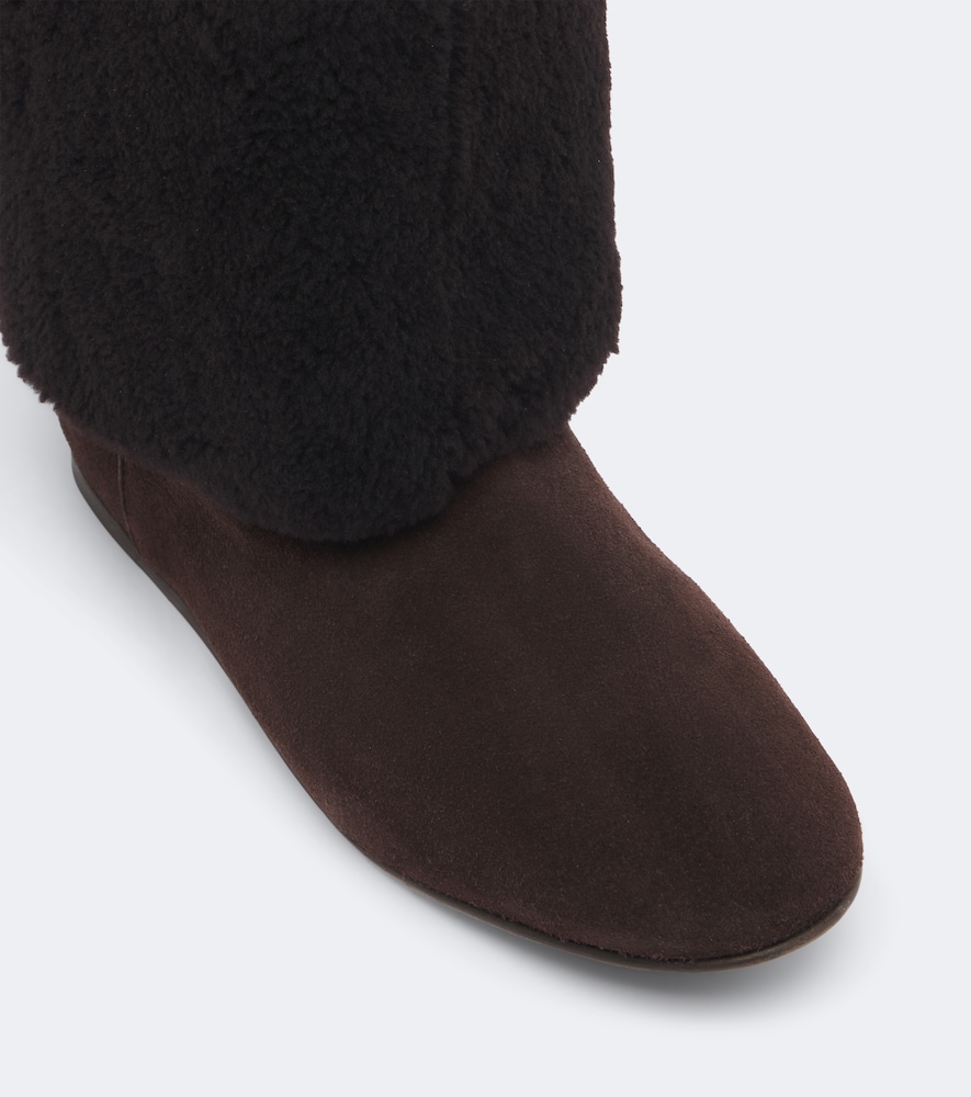 Shearling And Knee-High Boots