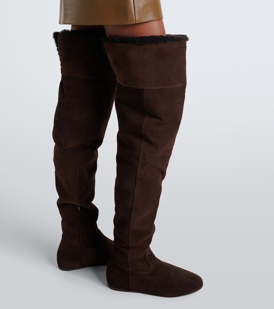 Shearling And Knee-High Boots