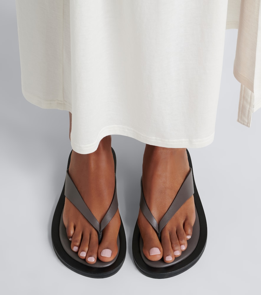 Marcelle Leather Thong Sandals