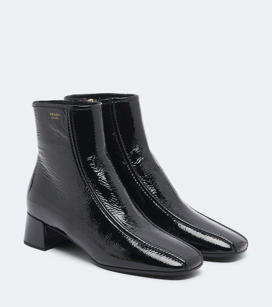 Patent Leather Ankle Boots