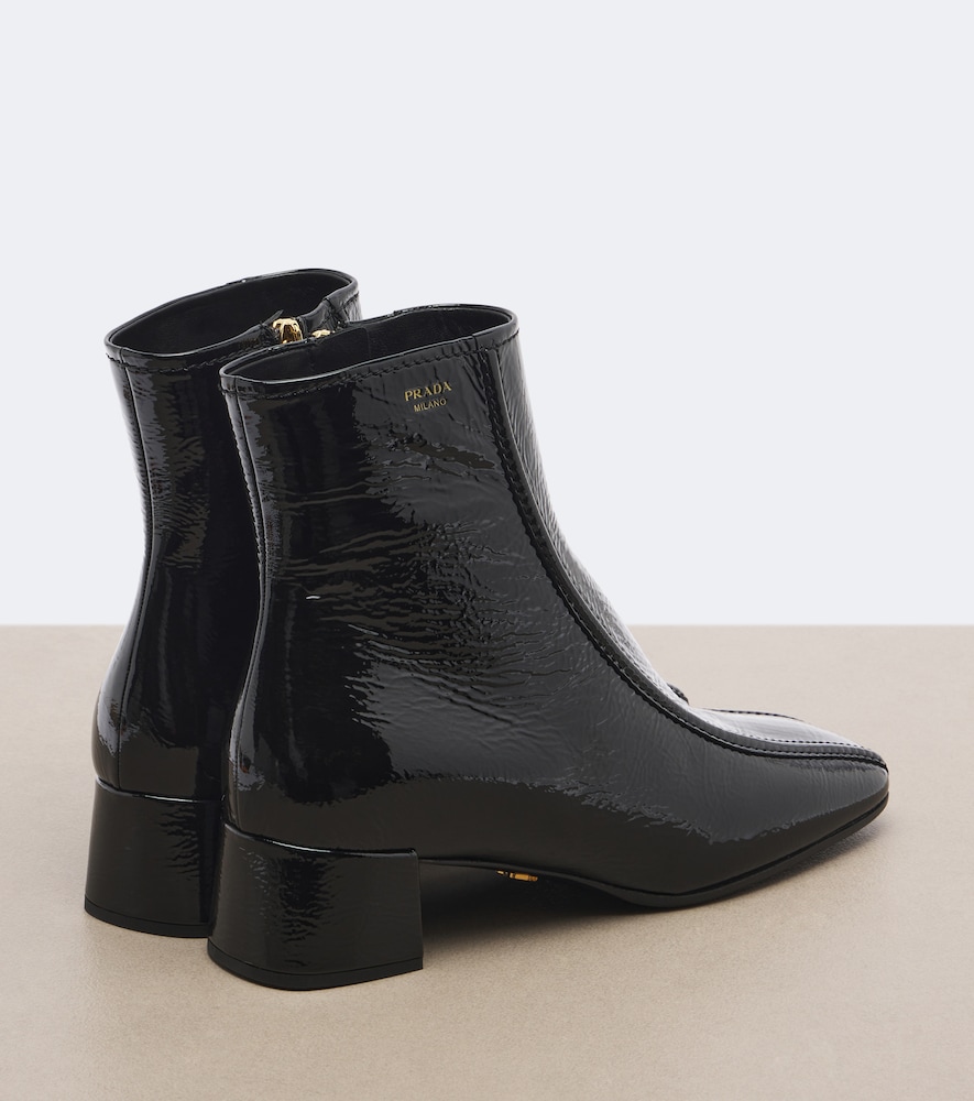 Patent Leather Ankle Boots