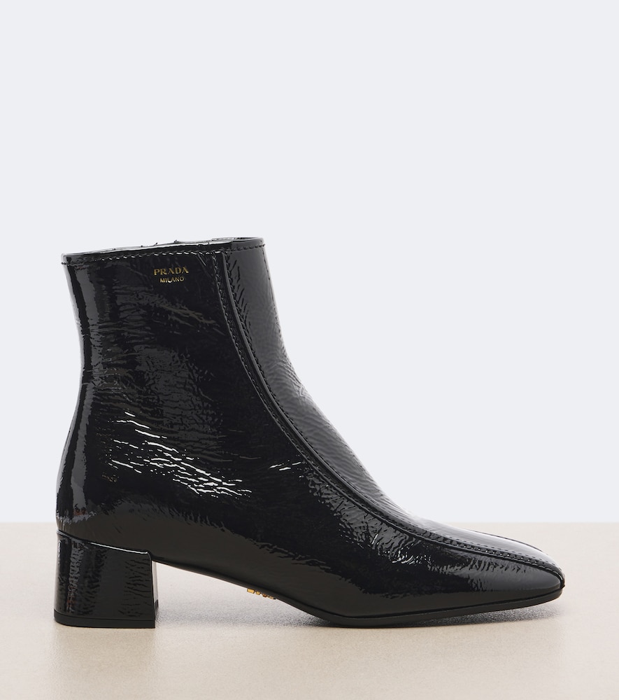 Patent Leather Ankle Boots