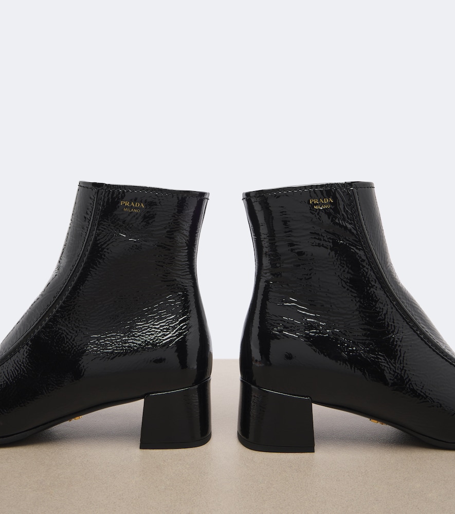 Patent Leather Ankle Boots