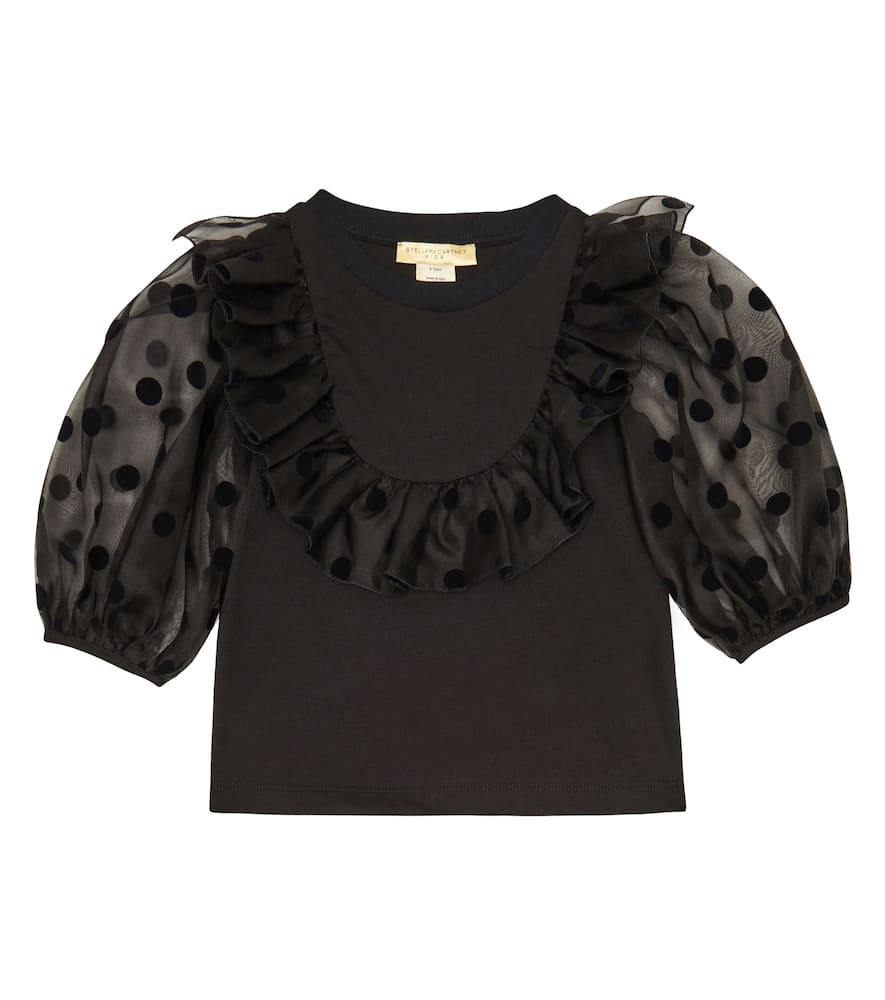 Stella McCartney Kids Polka-dot cotton top