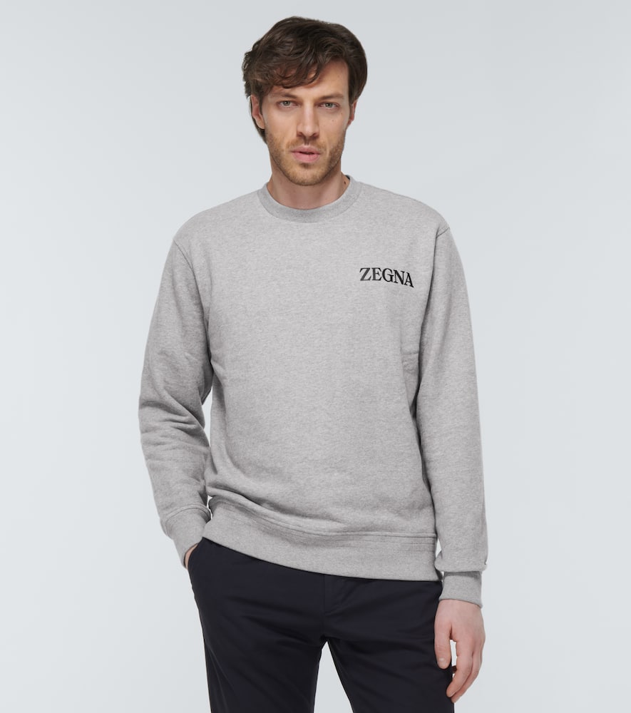 Shop Zegna #usetheexisting Cotton Sweatshirt In Grey Melange