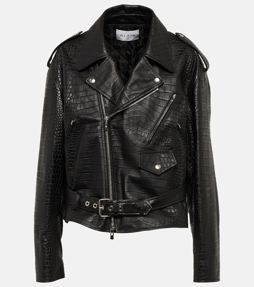 Alaïa Leather Jacket In Noir Alaia | ModeSens
