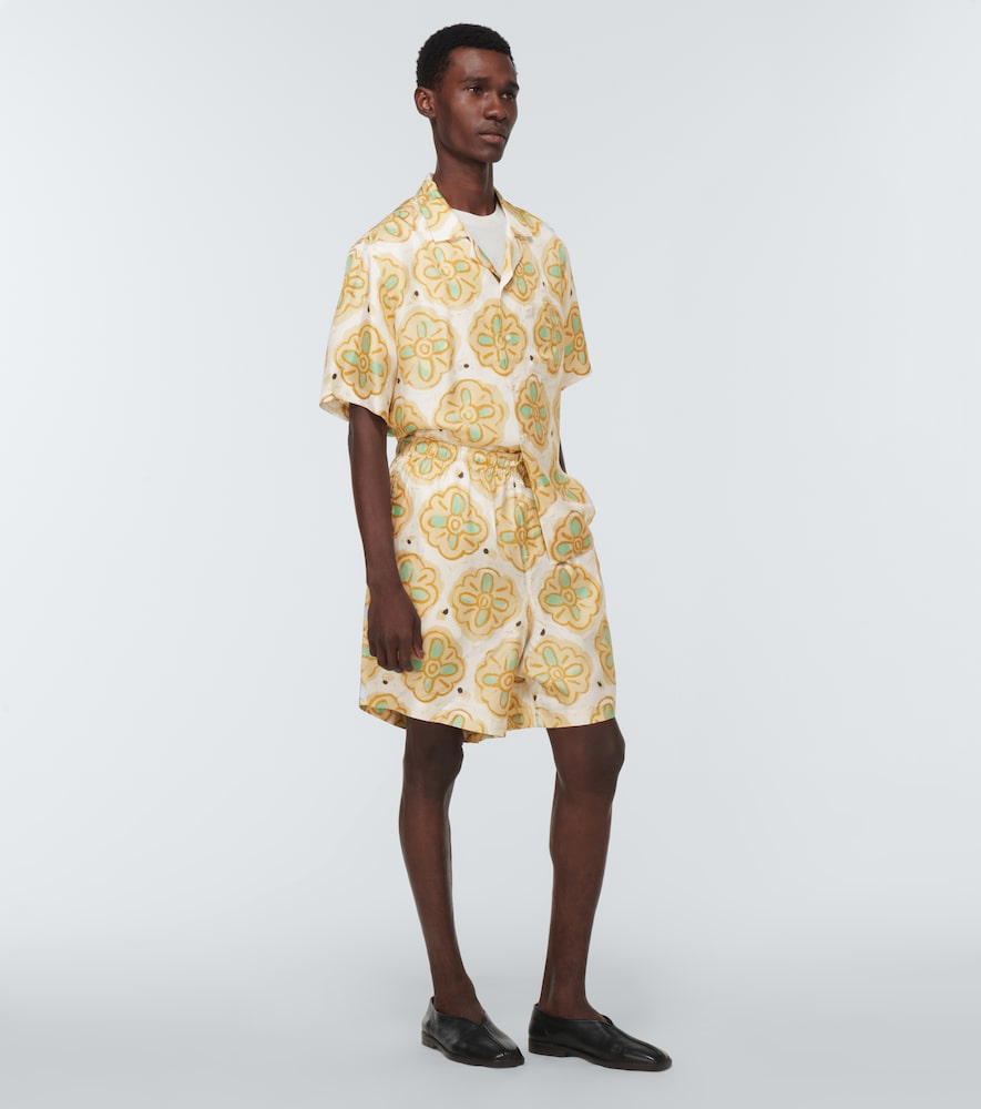  Commas Commas Printed Silk Shorts 