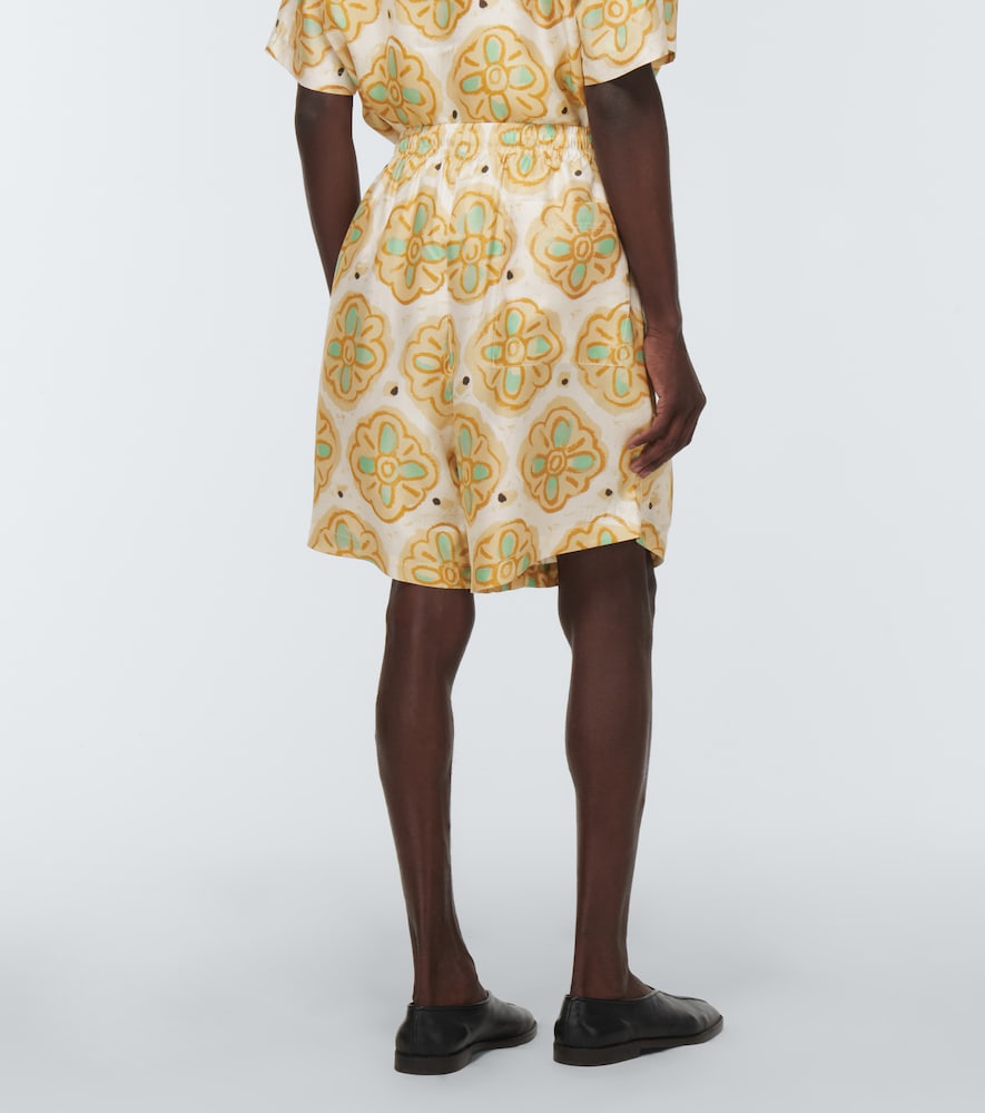  Commas Commas Printed Silk Shorts 