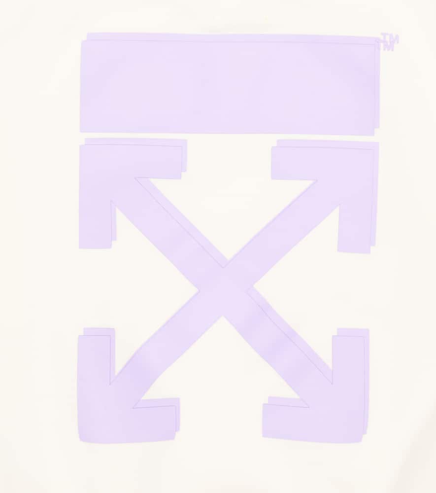Off-white Arrows-motif Crew Neck Jumper In Off White Lilac