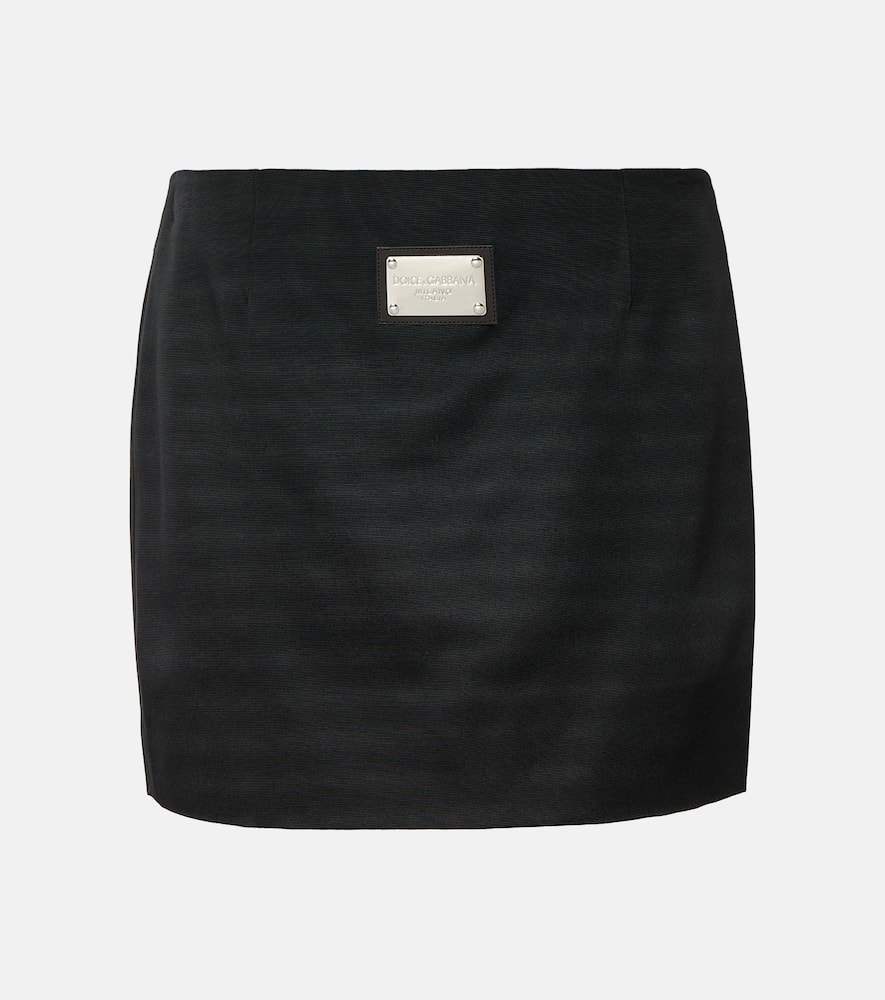 Dolce & Gabbana Logo Miniskirt In Black