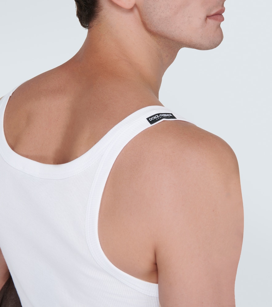  Dolce&gabbana Dolce&gabbana Logo Cotton Tank Top 