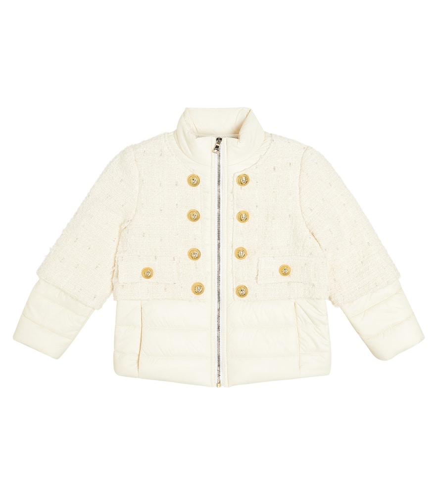 Balmain Kids Tweed puffer jacket
