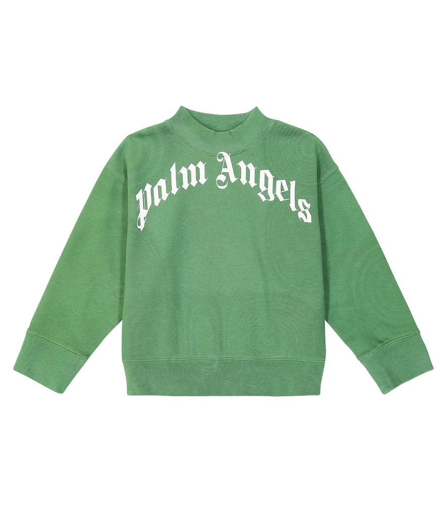 Palm Angels Kids Logo cotton jersey sweatshirt