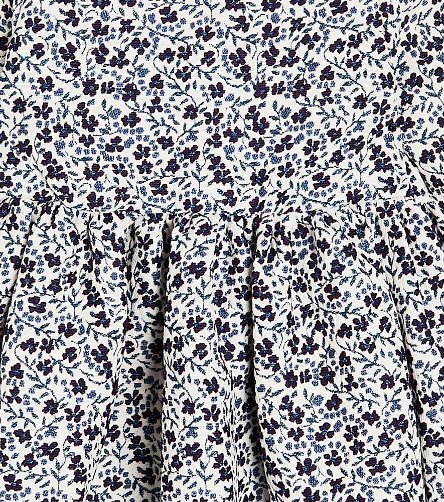 The New Society New Vittoria Jacquard Floral Dress In Metallic