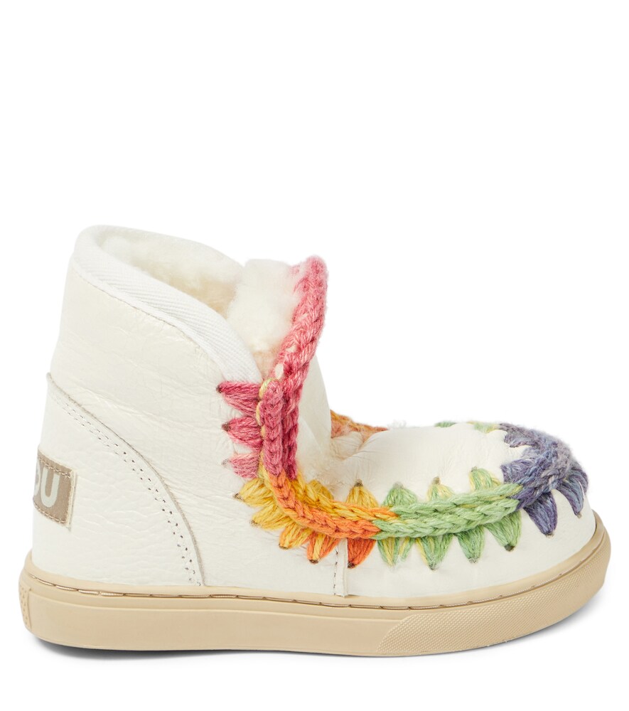  Mou Kids Mou Kids Sneakers Aus Leder Mit Shearling 