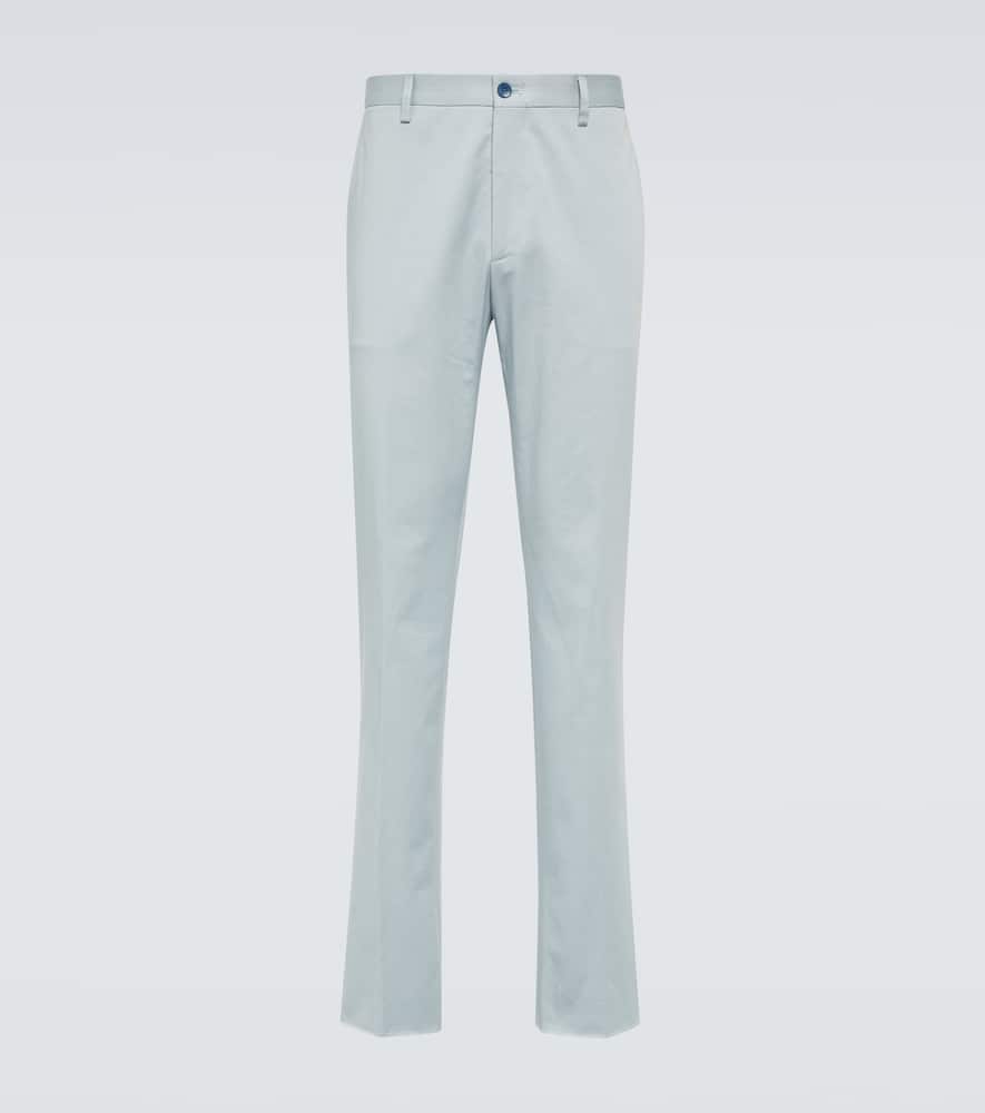 Etro Embroidered paisley cotton jacquard chinos