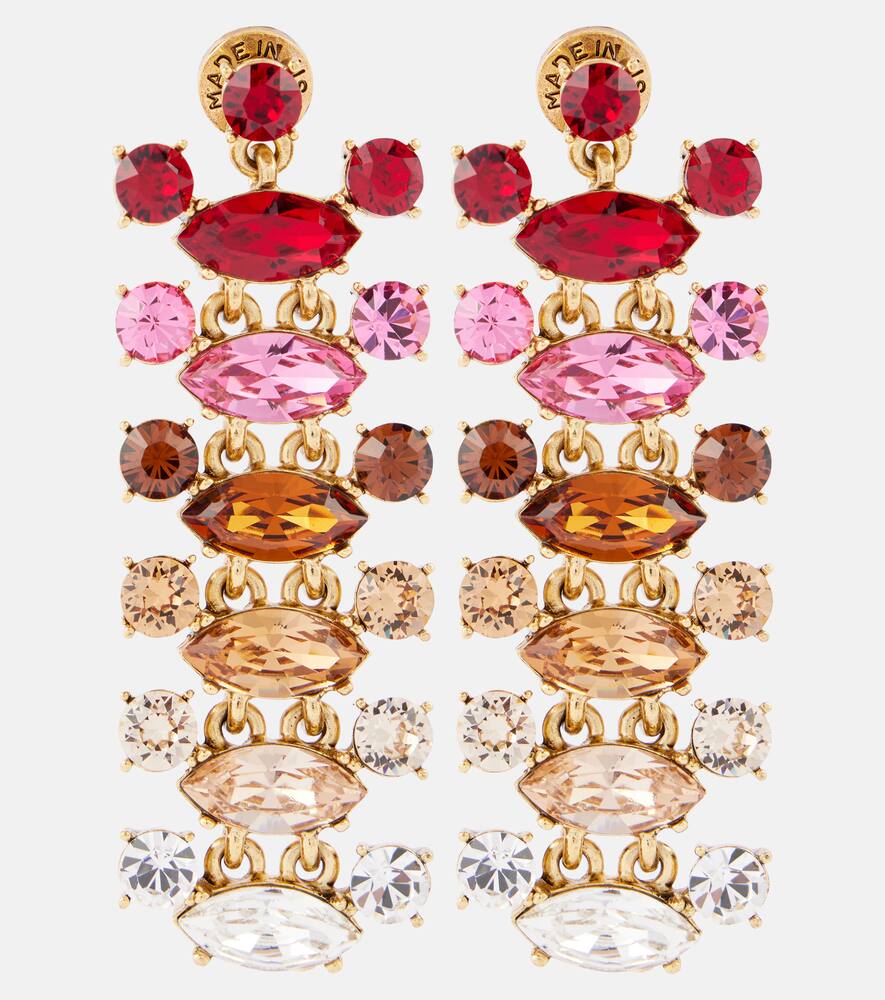 Oscar de la Renta Abstract Branch embellished drop earrings