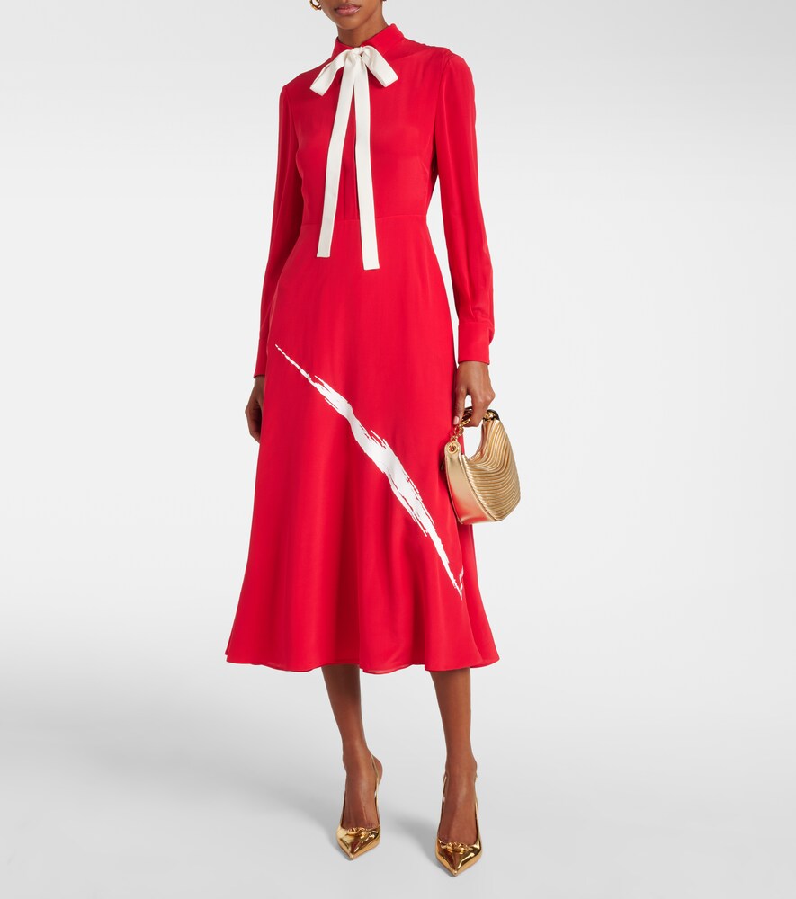  Valentino Valentino Midikleid Aus Crêpe De Chine Aus Seide 