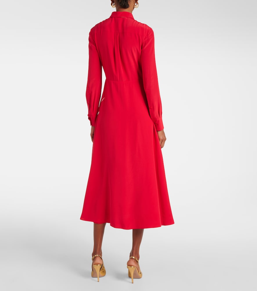  Valentino Valentino Midikleid Aus Crêpe De Chine Aus Seide 