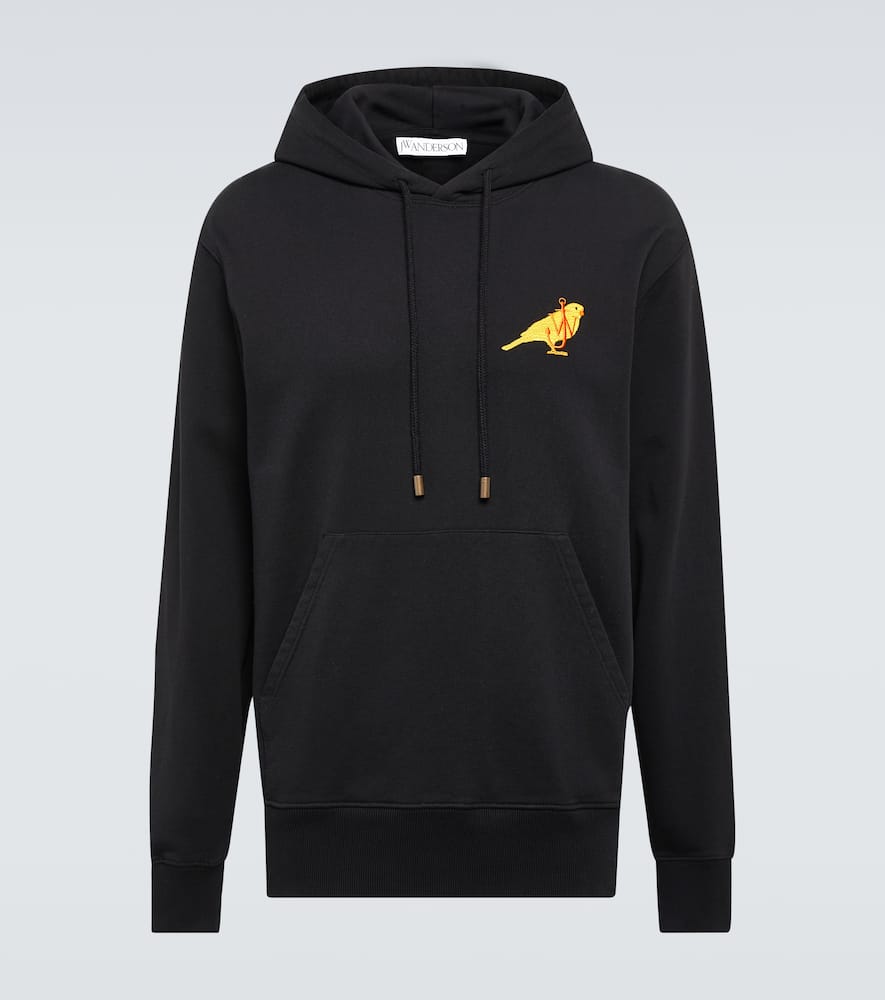 Logo cotton jersey hoodie