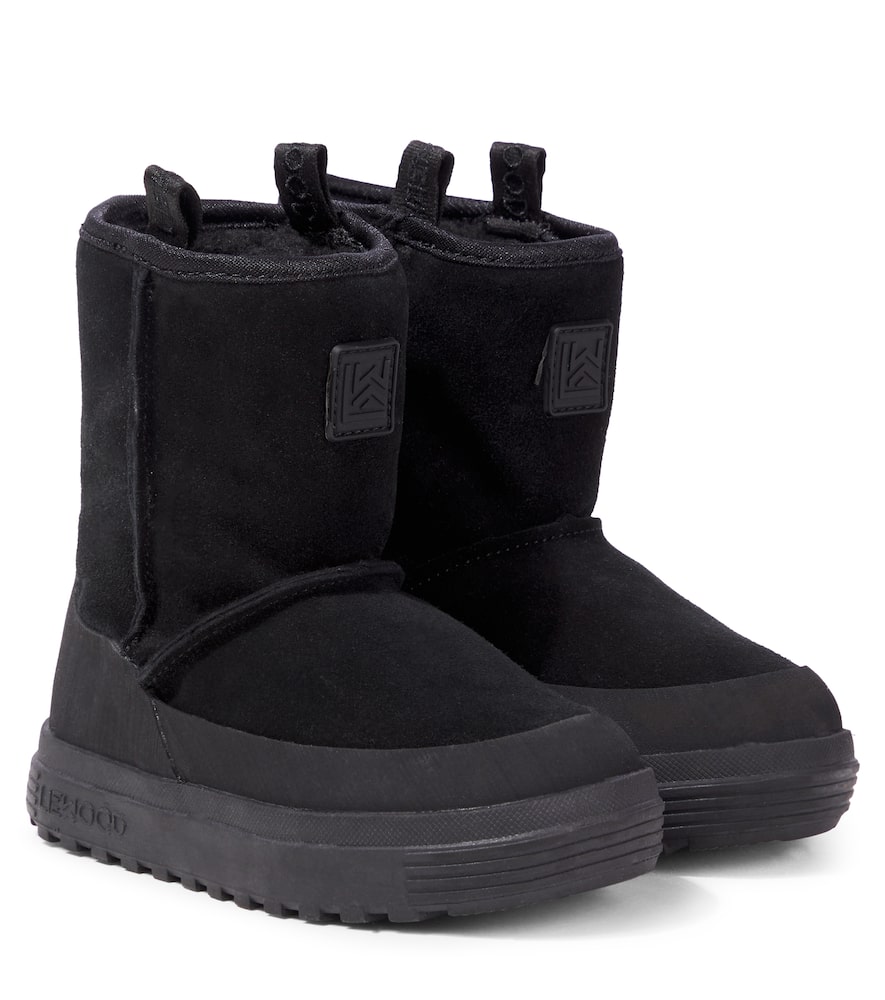 Liewood Mattie Suede Boots In Black