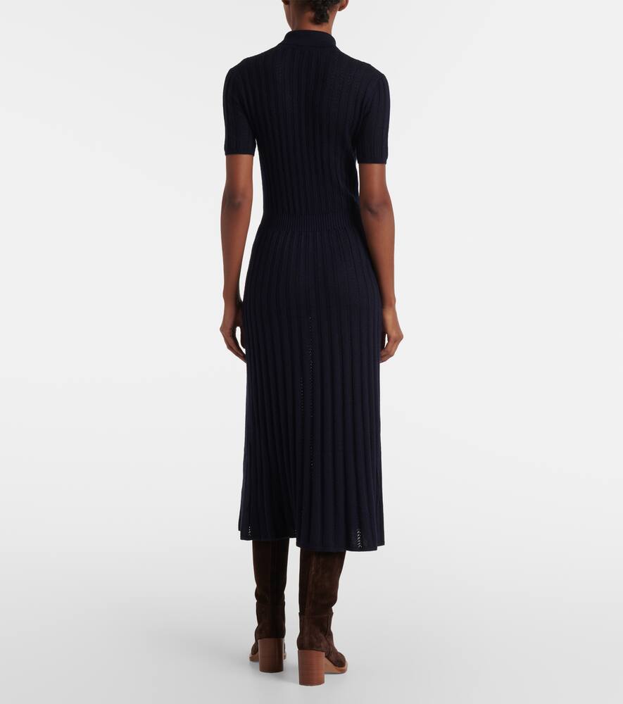 Gabriela Hearst Elvis Cashmere And Silk Shirt Dress In Blue