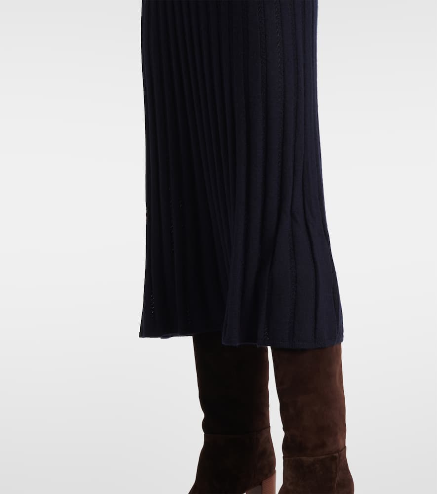 Gabriela Hearst Elvis Cashmere And Silk Shirt Dress In Blue