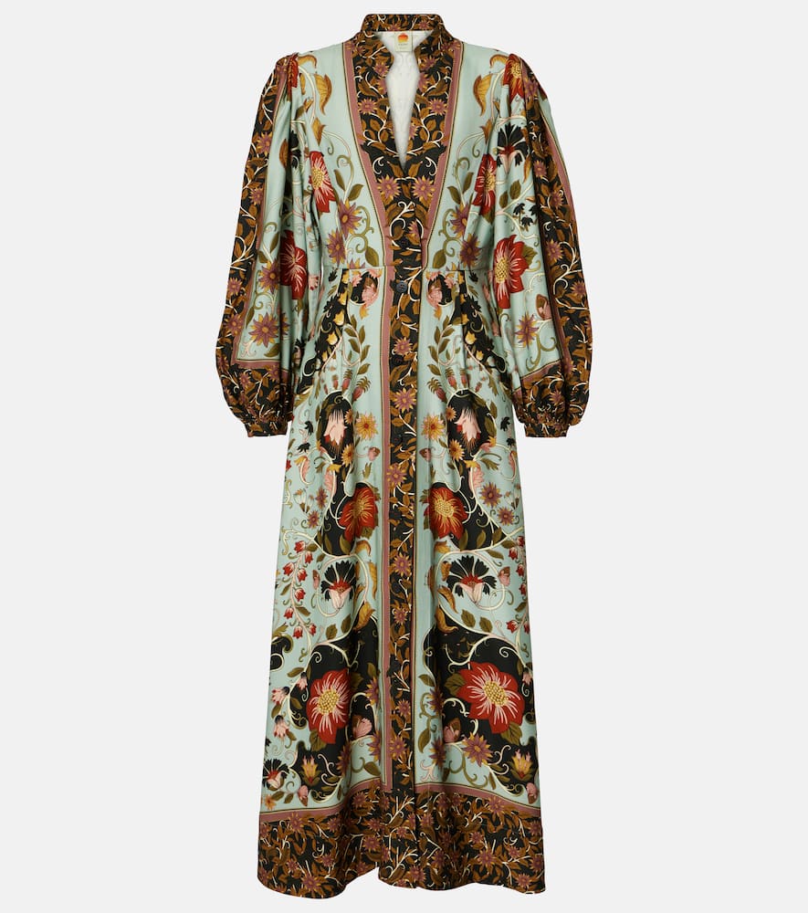 Blue Flowing Beauty floral maxi dress