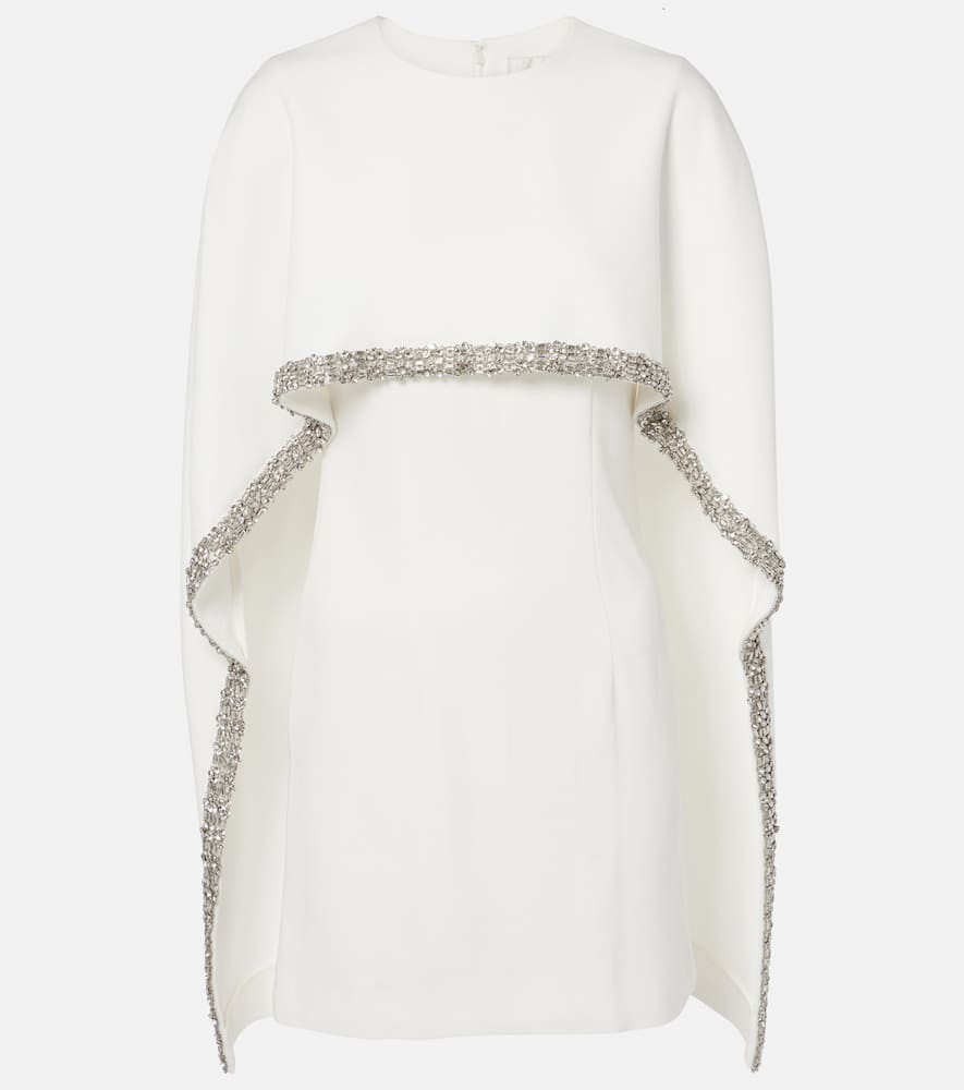 Roland Mouret Caped embellished satin minidress